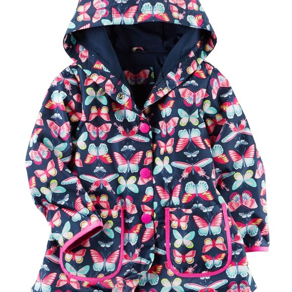 Carters Toddler Butterfly Raincoat, 3T - Picture 1 of 3